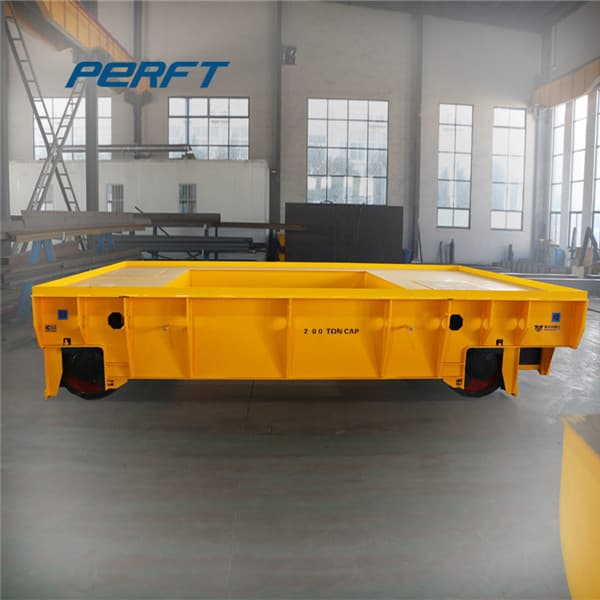 4 wheels industrial transfer trolley for steel handling